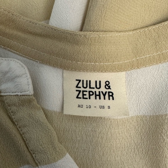 Zulu & Zephyr Striped Button Down Tunic Top - Picture 4 of 6